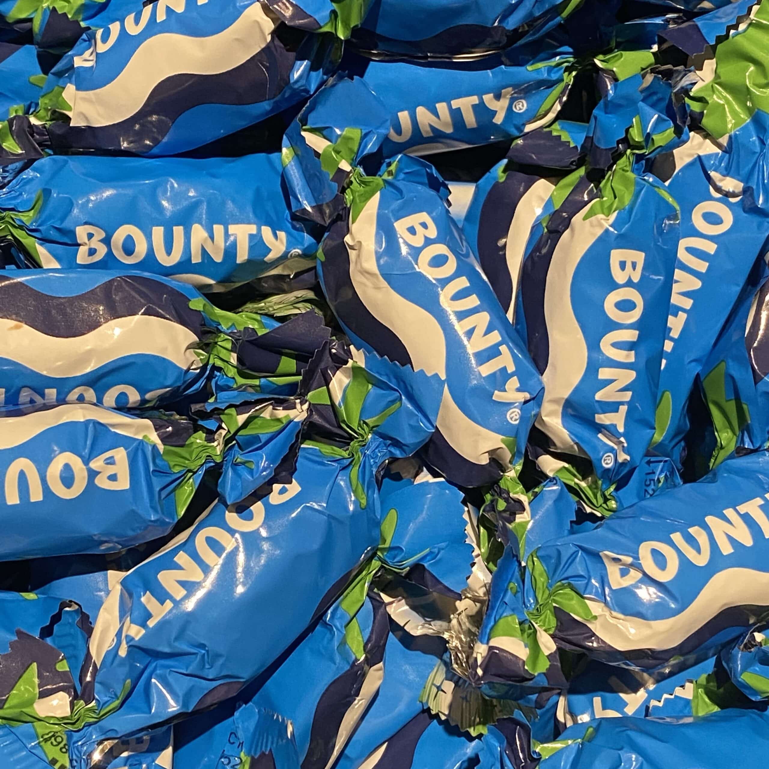 Mini Bounty 2,5 Kg pakke med individuelt indpakkede kokos-chokoladebarer
