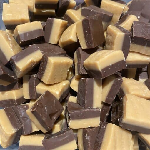 Lonka fudge med vanilje og choco